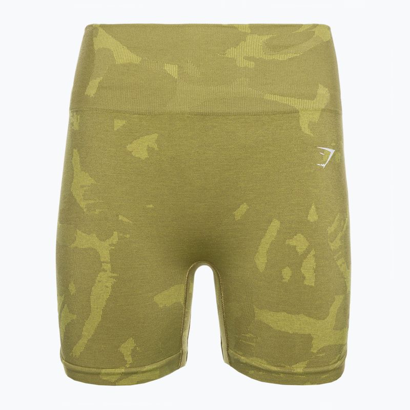 Pantaloncini da allenamento da donna Gymshark Adapt Camo Savanna Seamless verde 5