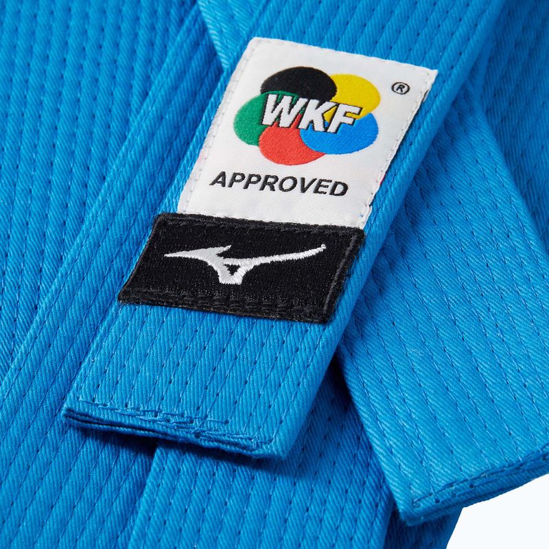 Cintura per kimono Mizuno Karate WKF RB blue 2
