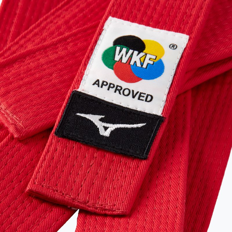Cintura per kimono Mizuno Karate WKF RB red 2