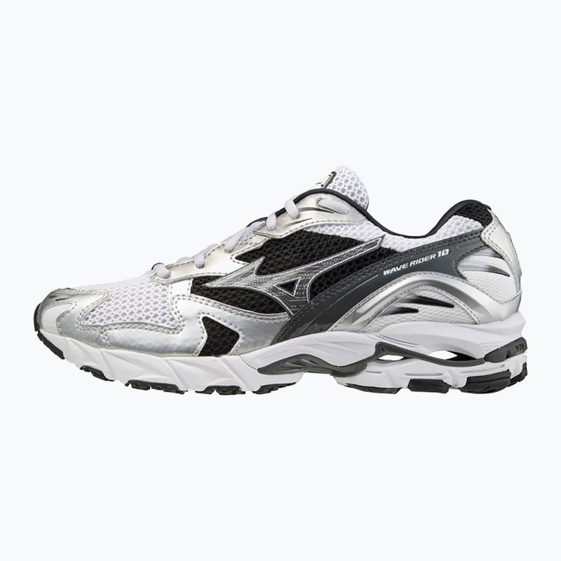 Scarpe da uomo Mizuno Wave Rider 10 bianco/argento/nero 2