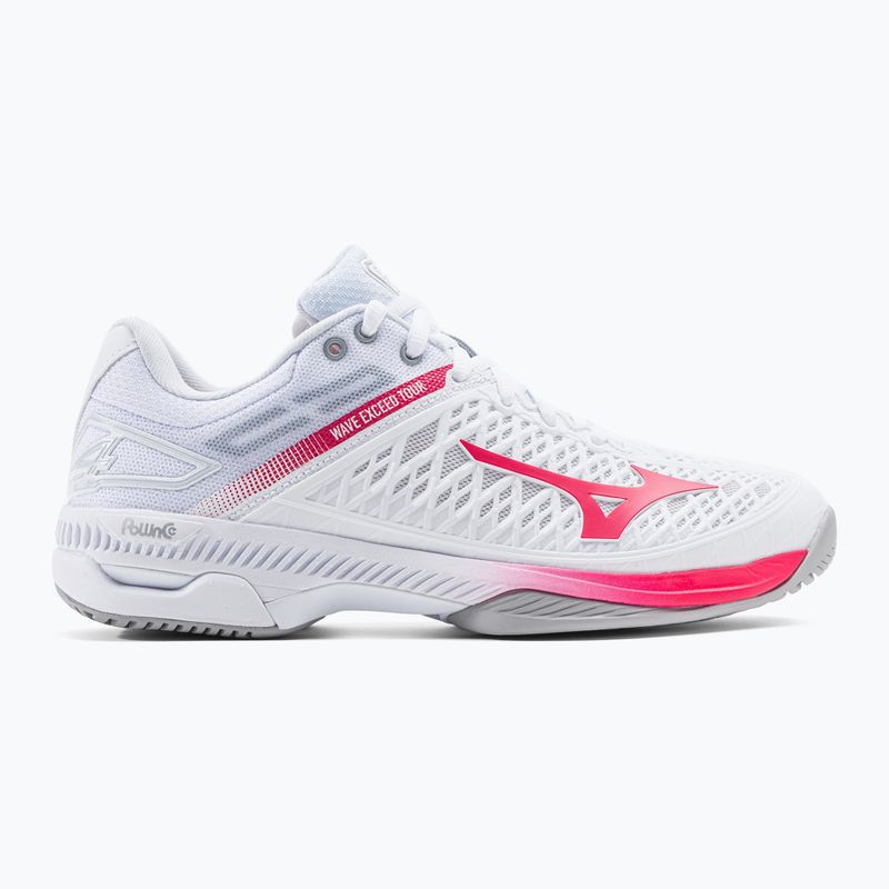 Scarpe da tennis da donna Mizuno Wave Exceed Tour 4 CC bianco 61GA207164 2