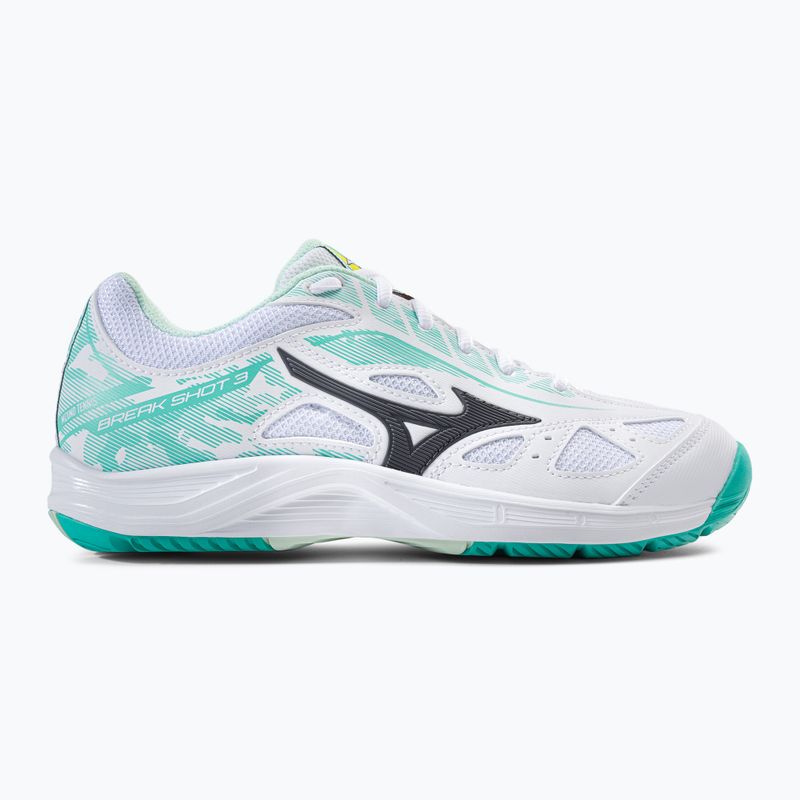 Scarpe da tennis da donna Mizuno Break Shot 3 AC bianco e verde 61GA212623 2