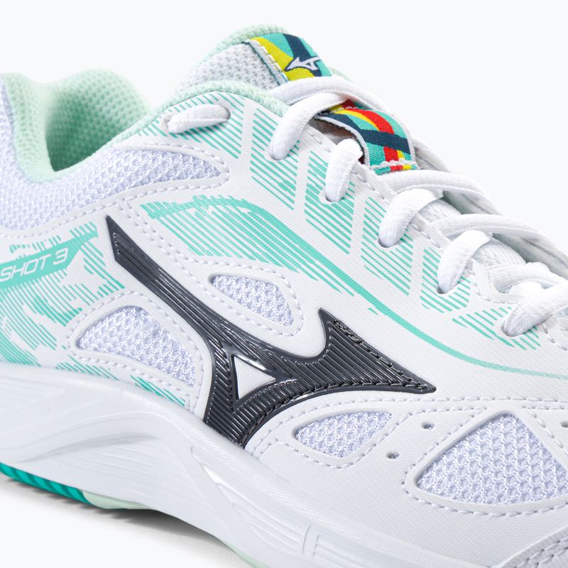 Scarpe da tennis da donna Mizuno Break Shot 3 AC bianco e verde 61GA212623 8