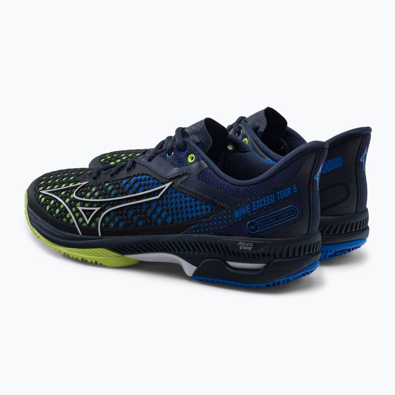 Scarpe da tennis da uomo Mizuno Wave Exceed Tour 5CC blu navy 61GC2274 3