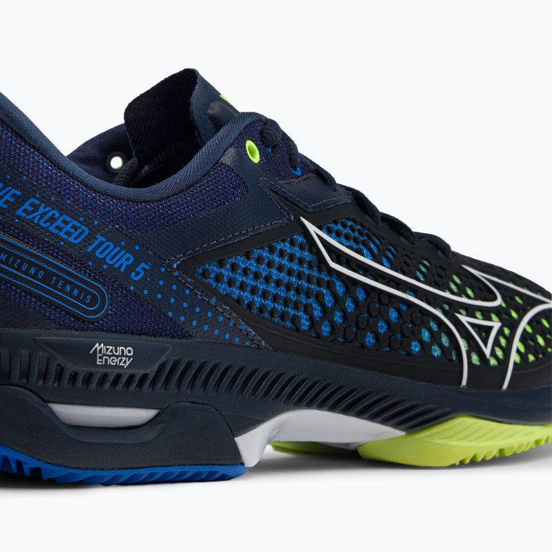 Scarpe da tennis da uomo Mizuno Wave Exceed Tour 5CC blu navy 61GC2274 8
