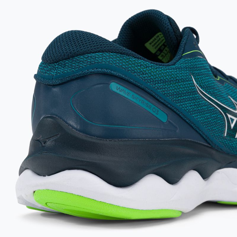 Scarpe da corsa da uomo Mizuno Wave Skyrise 3 blu J1GC220901 9
