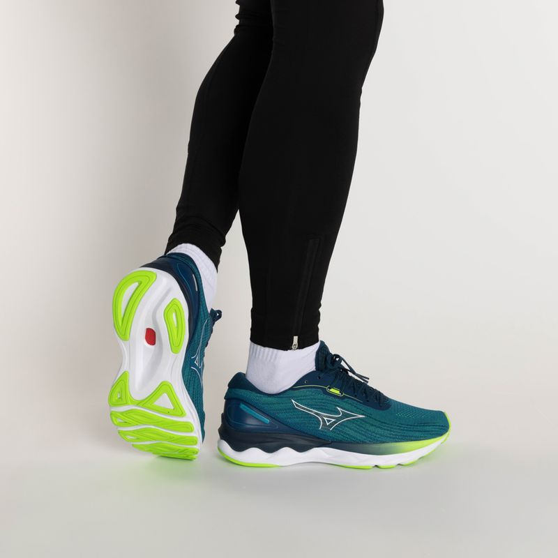 Scarpe da corsa da uomo Mizuno Wave Skyrise 3 blu J1GC220901 2