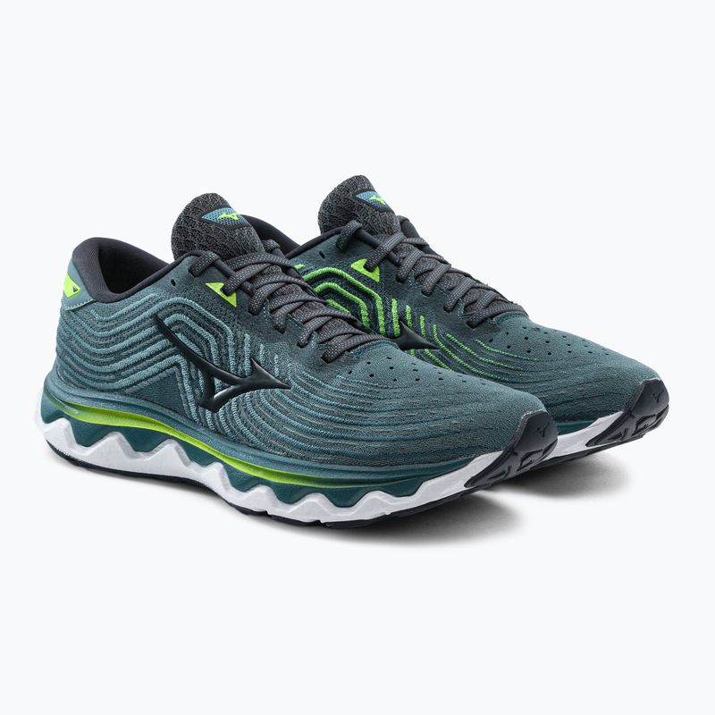 Scarpe da corsa da uomo Mizuno Wave Horizon 6 blu J1GC222615 5