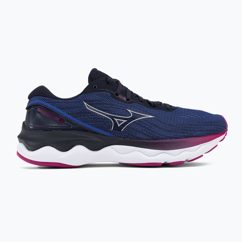 Scarpe da corsa da uomo Mizuno Wave Skyrise 3 blu navy J1GD220904 2