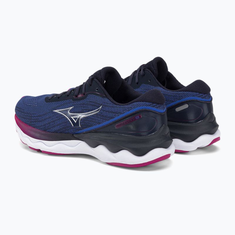 Scarpe da corsa da uomo Mizuno Wave Skyrise 3 blu navy J1GD220904 3