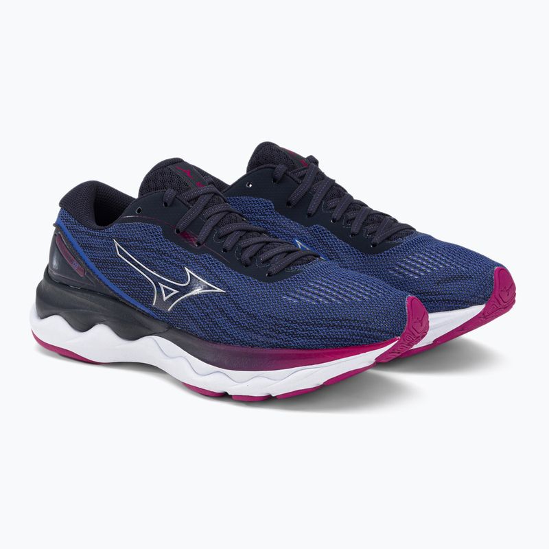 Scarpe da corsa da uomo Mizuno Wave Skyrise 3 blu navy J1GD220904 4