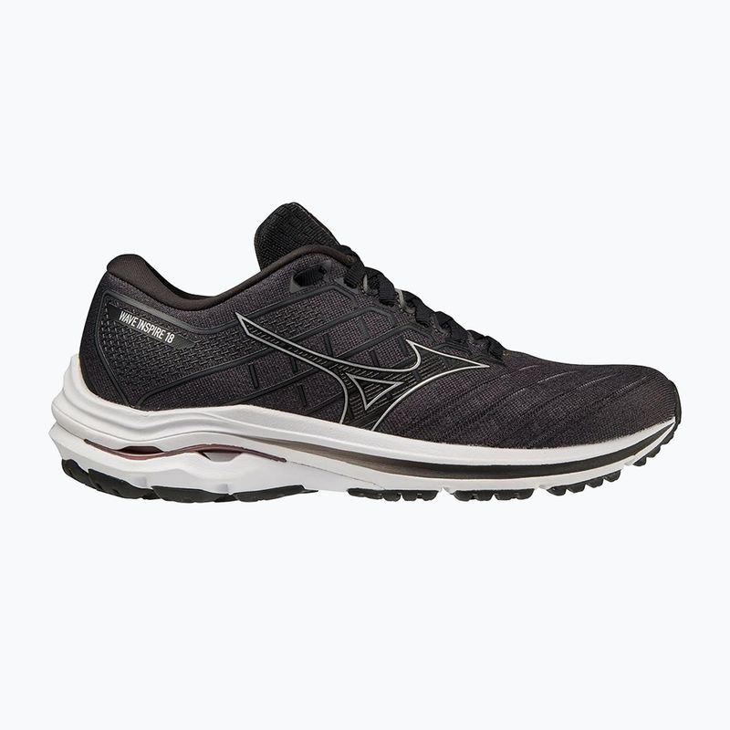 Scarpe da corsa da uomo Mizuno Wave Inspire 18 D nero/argento/ebano