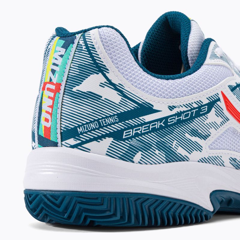 Scarpe da tennis da uomo Mizuno Breakshot 3 CC bianco 61GC2125 8