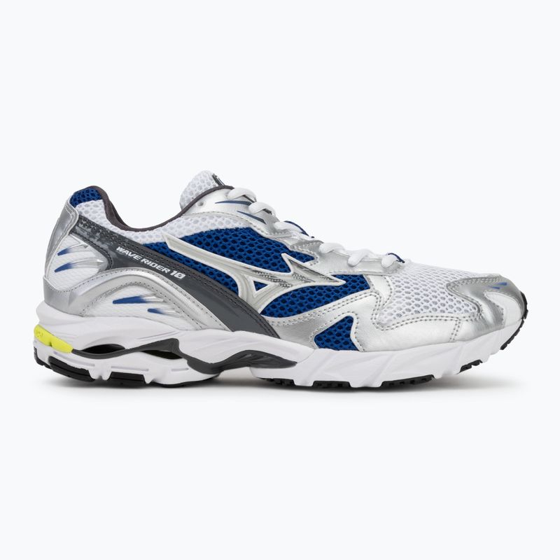 Scarpe da uomo Mizuno Wave Rider 10 bianco/argento/surf the web 2