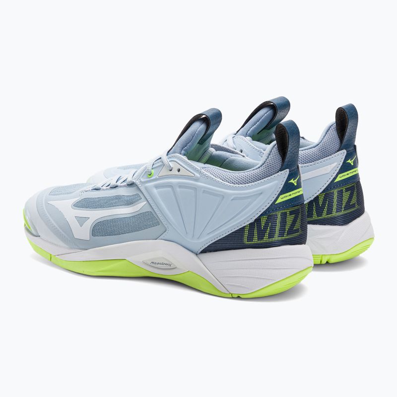 Scarpe da pallavolo donna Mizuno Wave Momentum 2 erica/bianco/neo lime 3