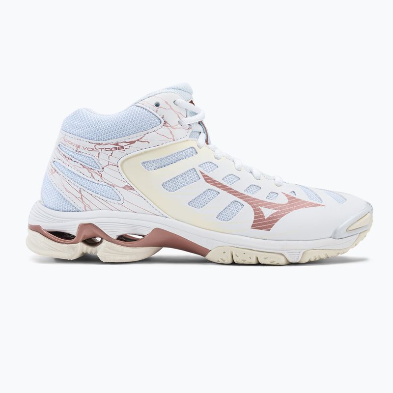 Scarpe da pallavolo donna Mizuno Wave Voltage Mid bianco V1GC216536 2