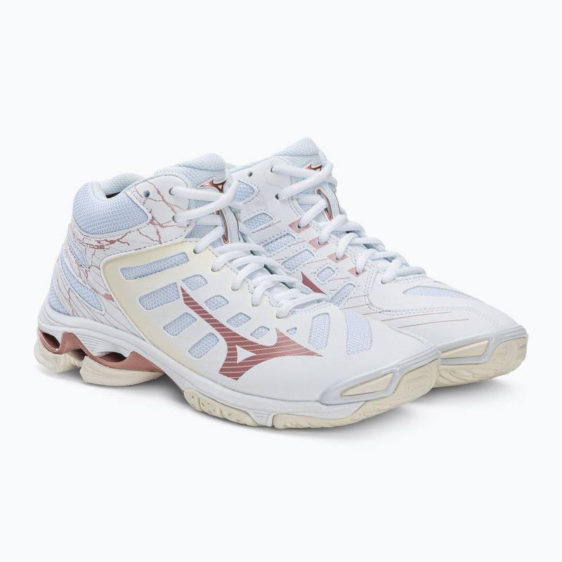 Scarpe da pallavolo donna Mizuno Wave Voltage Mid bianco V1GC216536 4