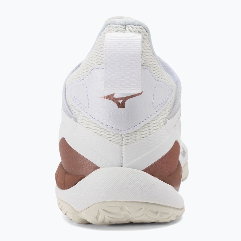 Scarpe da pallamano da donna Mizuno Wave Mirage 4 bianco/rosa/bianco neve 6