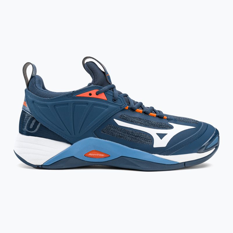 Scarpe da pallavolo da uomo Mizuno Wave Momentum 2 dark denim/bianco/scarlatto ibis 2