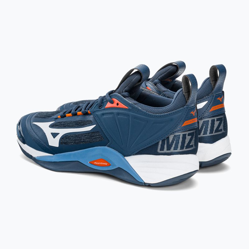 Scarpe da pallavolo da uomo Mizuno Wave Momentum 2 dark denim/bianco/scarlatto ibis 3