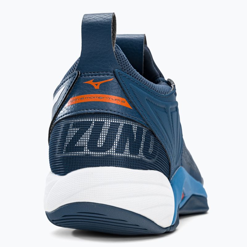 Scarpe da pallavolo da uomo Mizuno Wave Momentum 2 dark denim/bianco/scarlatto ibis 10