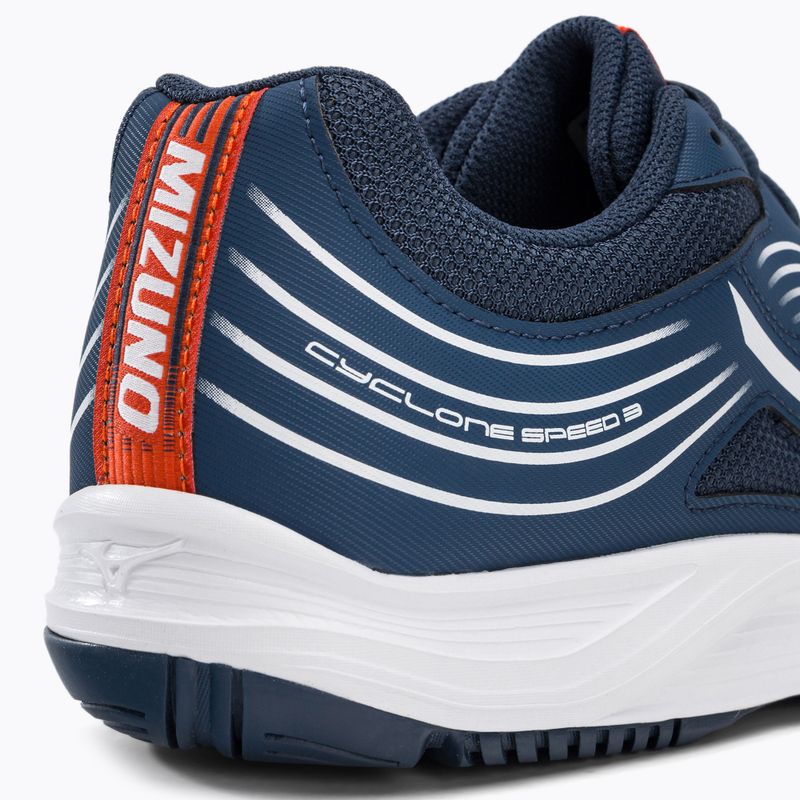Scarpe da pallavolo Mizuno Cyclone Speed 3 blu e bianche V1GA218021 10