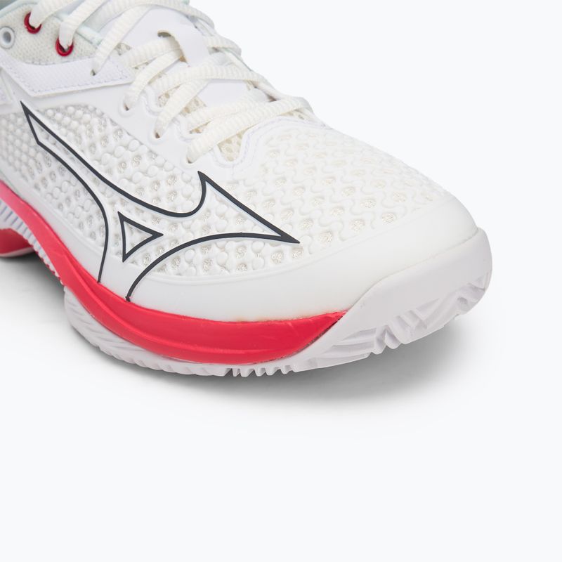 Scarpe da tennis da donna Mizuno Wave Exceed Tour 5 CC non tinto bianco/ombreggiato/rosso opaco 7