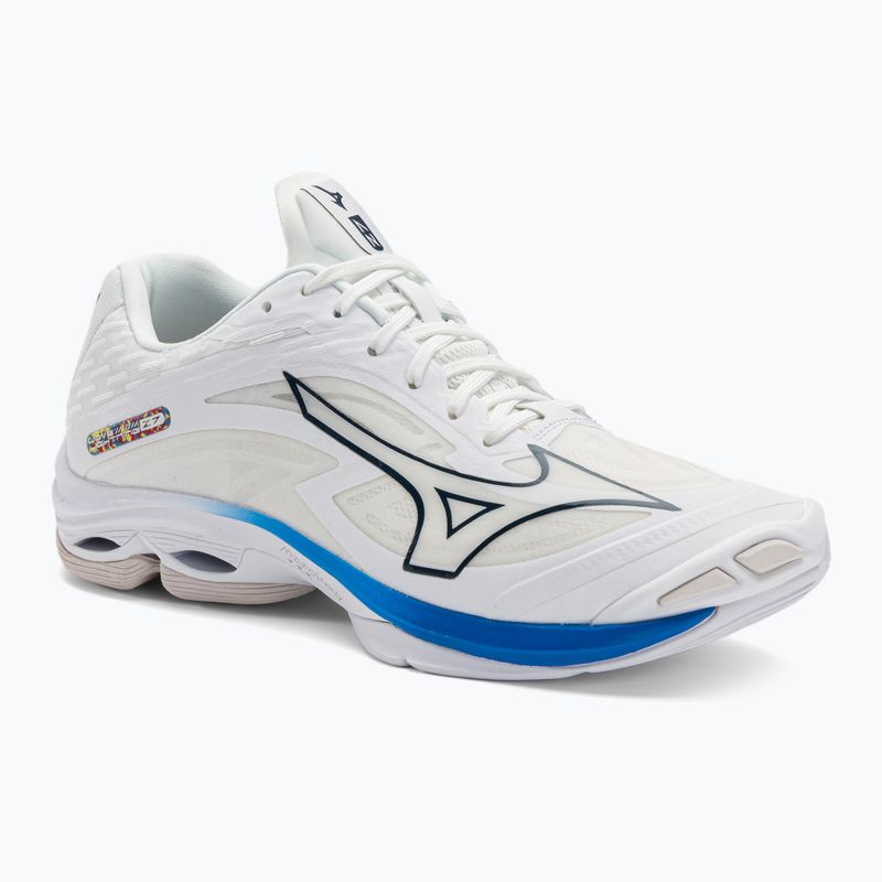 Scarpe da pallavolo da uomo Mizuno Wave Lightning Z7 non colorate bianco/ oceano chiaro/blu pace