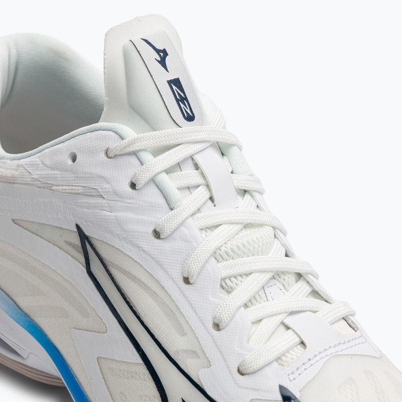 Scarpe da pallavolo da uomo Mizuno Wave Lightning Z7 non colorate bianco/ oceano chiaro/blu pace 9