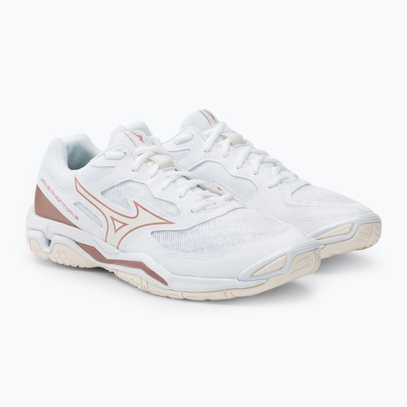 Scarpe da pallamano da donna Mizuno Wave Phantom 3 bianco X1GB226036 4