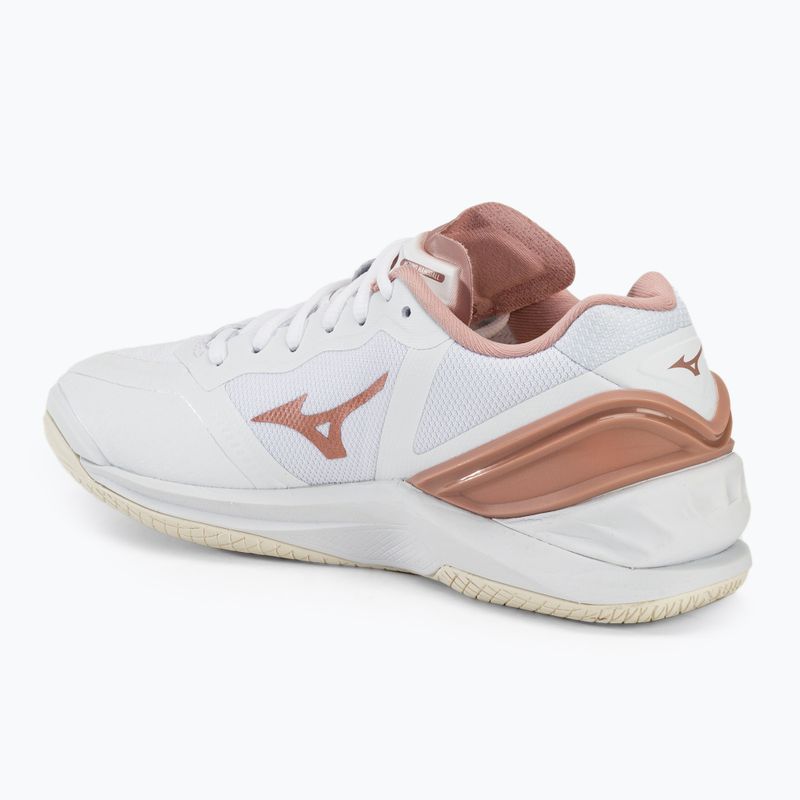 Scarpe da pallamano da donna Mizuno Wave Stealth Neo bianco/rosa/bianco neve 3