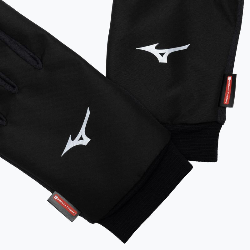Guanti da corsa Mizuno Wind Guard nero 4