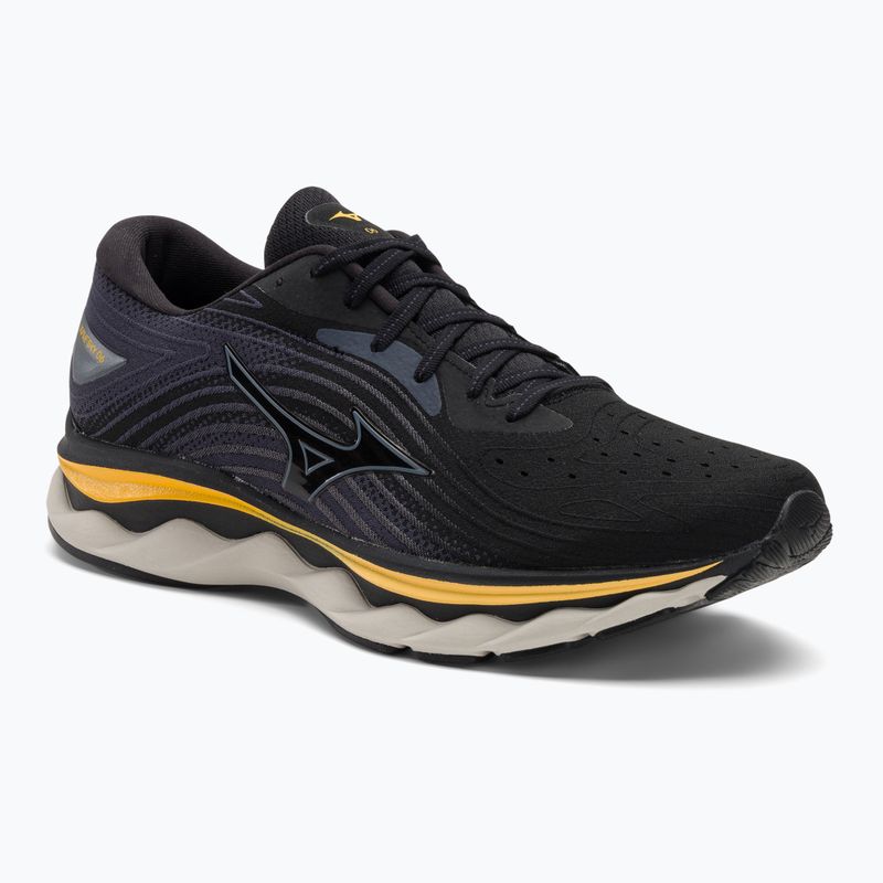 Scarpe da corsa da uomo Mizuno Wave Sky 6 nero/tradewinds/gold fusion