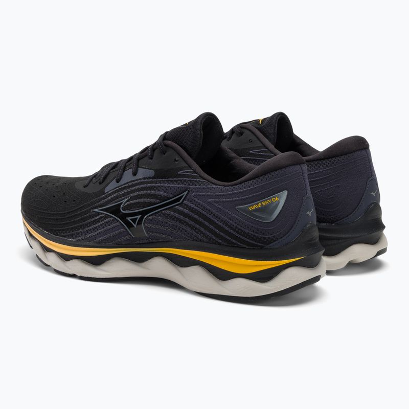 Scarpe da corsa da uomo Mizuno Wave Sky 6 nero/tradewinds/gold fusion 3
