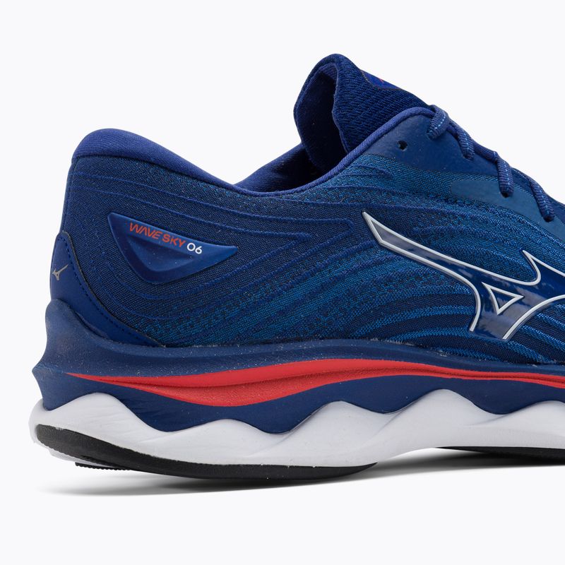 Scarpe da corsa da uomo Mizuno Wave Sky 6 mare turchese/bianco/pomodoro ciliegia 11