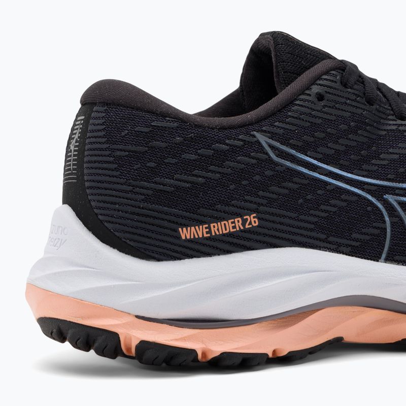 Scarpe da corsa da donna Mizuno Wave Rider 26 odyssey grigio/argento vivo/salmone 10