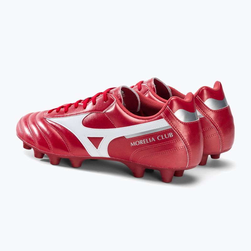 Scarpe da calcio Mizuno Morelia II Club MD uomo rosso P1GA221660 3