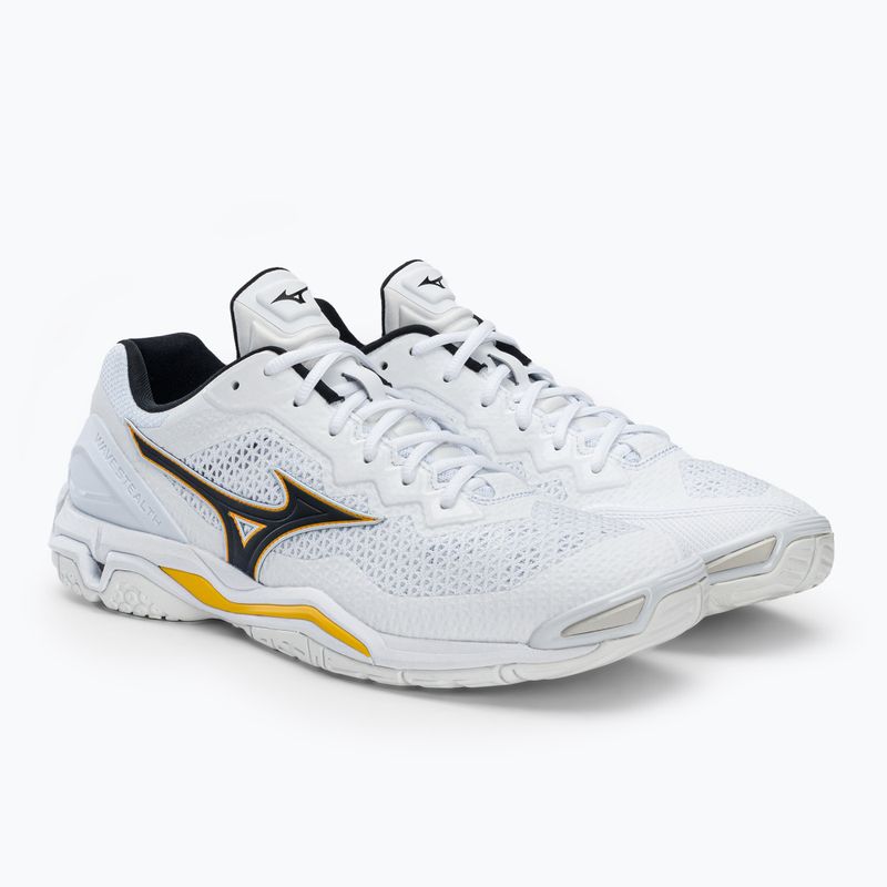 Scarpe da pallamano da uomo Mizuno Wave Stealth V bianco X1GA180013 4