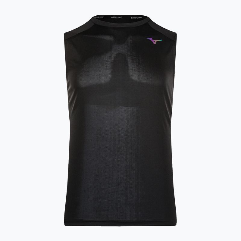 Maglietta da corsa da uomo Mizuno Two Loop 88 Tank nero 32GAA00509