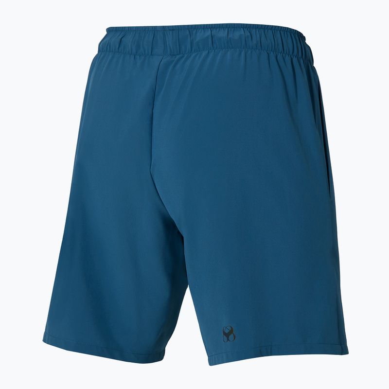Pantaloncini da corsa da uomo Mizuno Two Loop 88 blu 32GBA01017 2