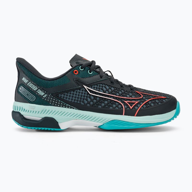 Scarpe da tennis da uomo Mizuno Wave Exceed Tour 5 AC blu collegiale/soleil/turchese manager 2