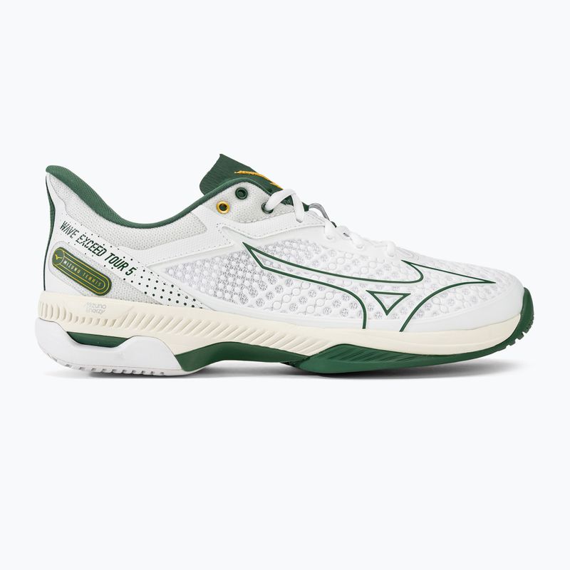 Scarpe da tennis da uomo Mizuno Wave Exceed Tour 5 AC bianco/ago di pino/papiro 2