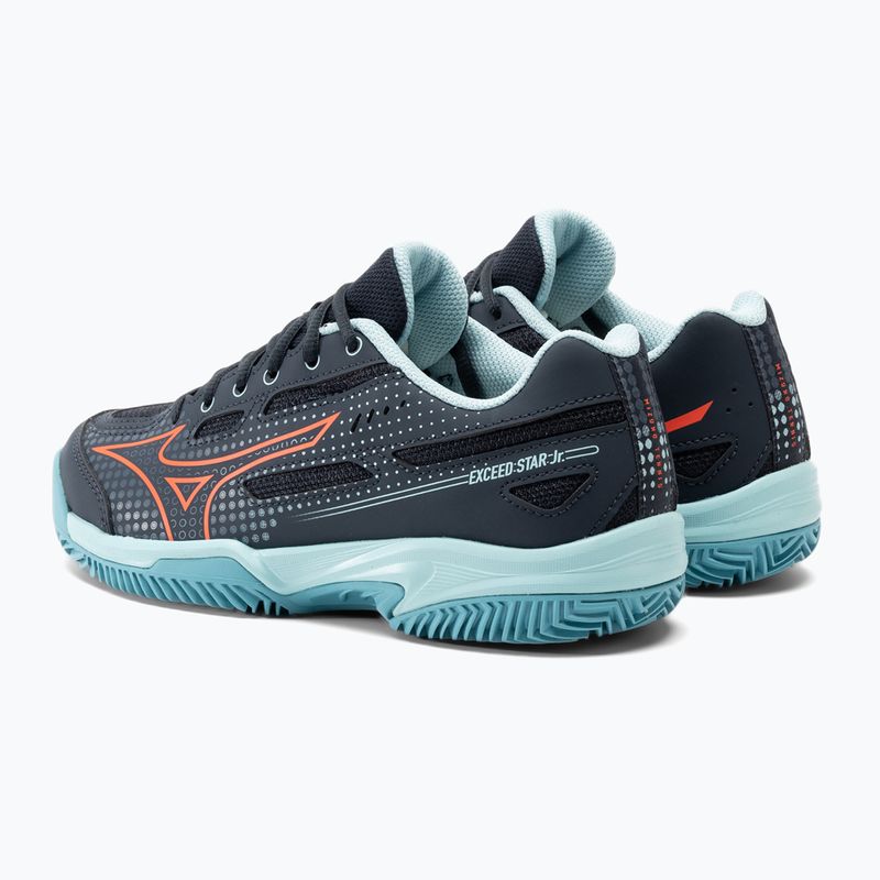 Scarpe da tennis per bambini Mizuno Exceed Star CC blu collegiale/soleil/tanager/turchese 3
