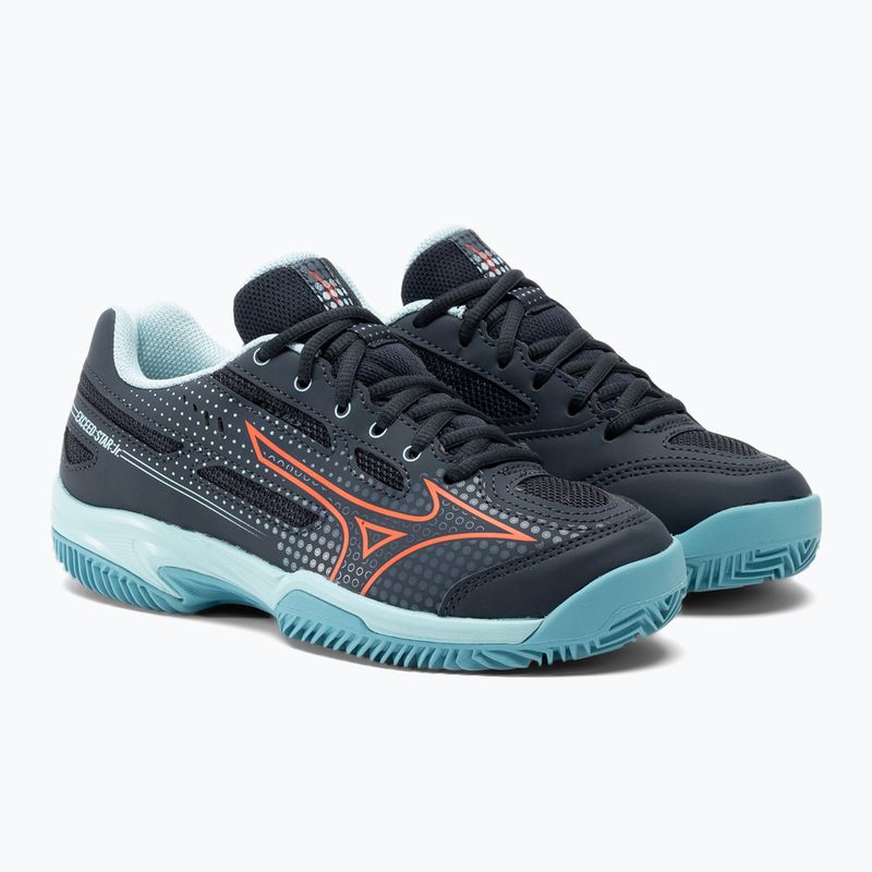 Scarpe da tennis per bambini Mizuno Exceed Star CC blu collegiale/soleil/tanager/turchese 4