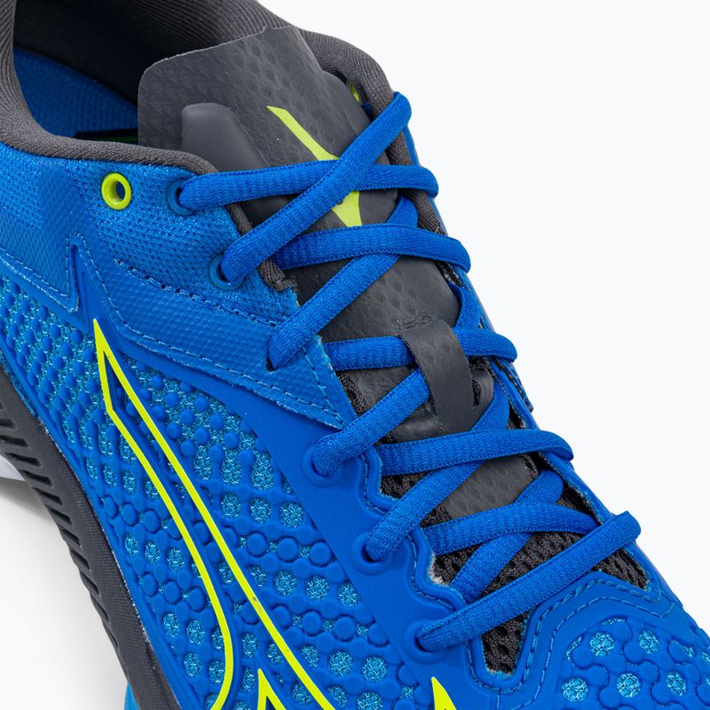Scarpe da tennis da uomo Mizuno Wave Exceed Tour 5 CC pace blue/acid lime/iron gate 9