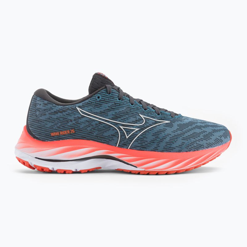 Scarpe da corsa da uomo Mizuno Wave Rider 26 provinciale blu/nimbus cloud/soleil 2