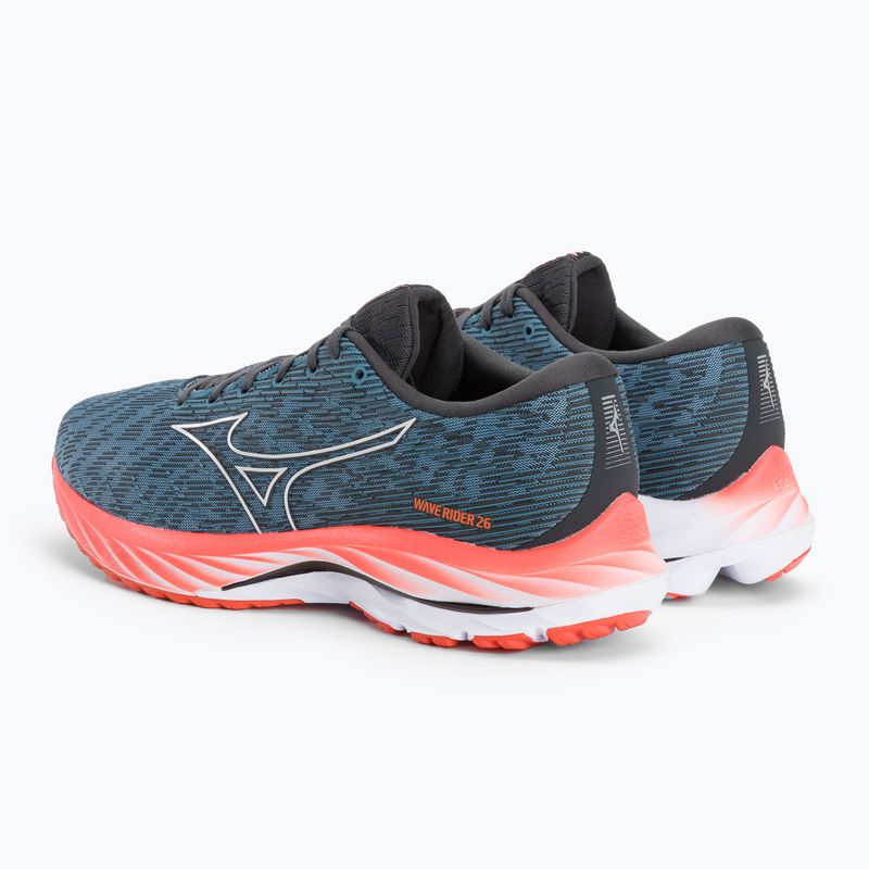Scarpe da corsa da uomo Mizuno Wave Rider 26 provinciale blu/nimbus cloud/soleil 3
