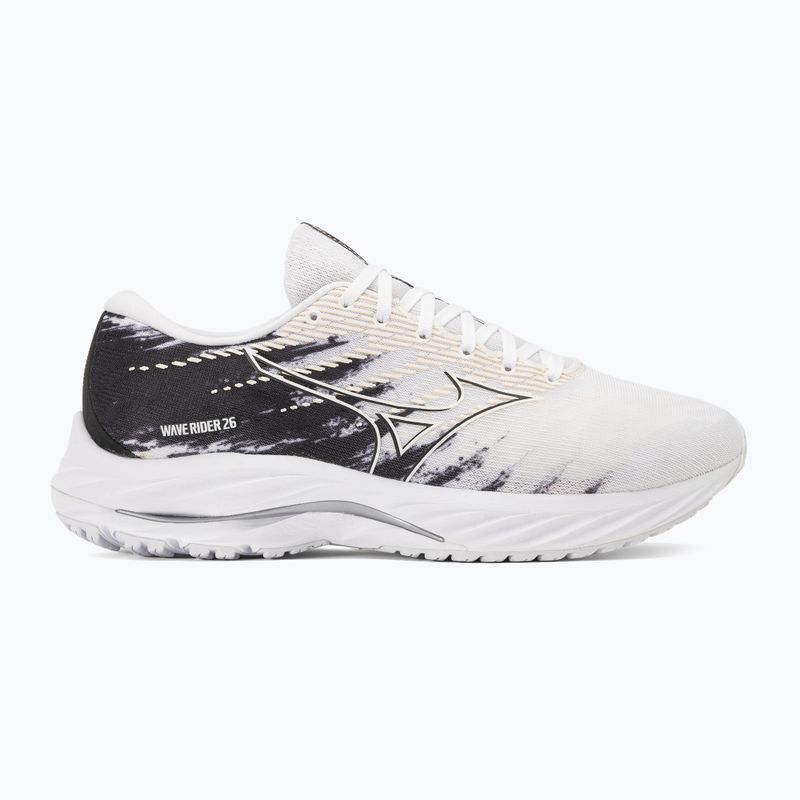 Scarpe da corsa da uomo Mizuno Wave Rider 26 bianco/bianco/nero 2