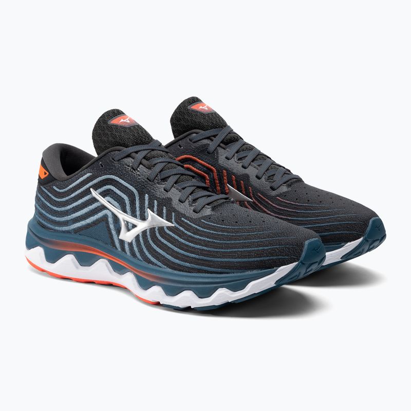 Scarpe da corsa da uomo Mizuno Wave Horizon 6 blu navy J1GC222611 4
