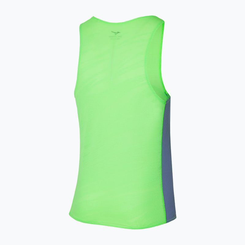 Canotta da running da uomo Mizuno Aero Tank verde chiaro 2